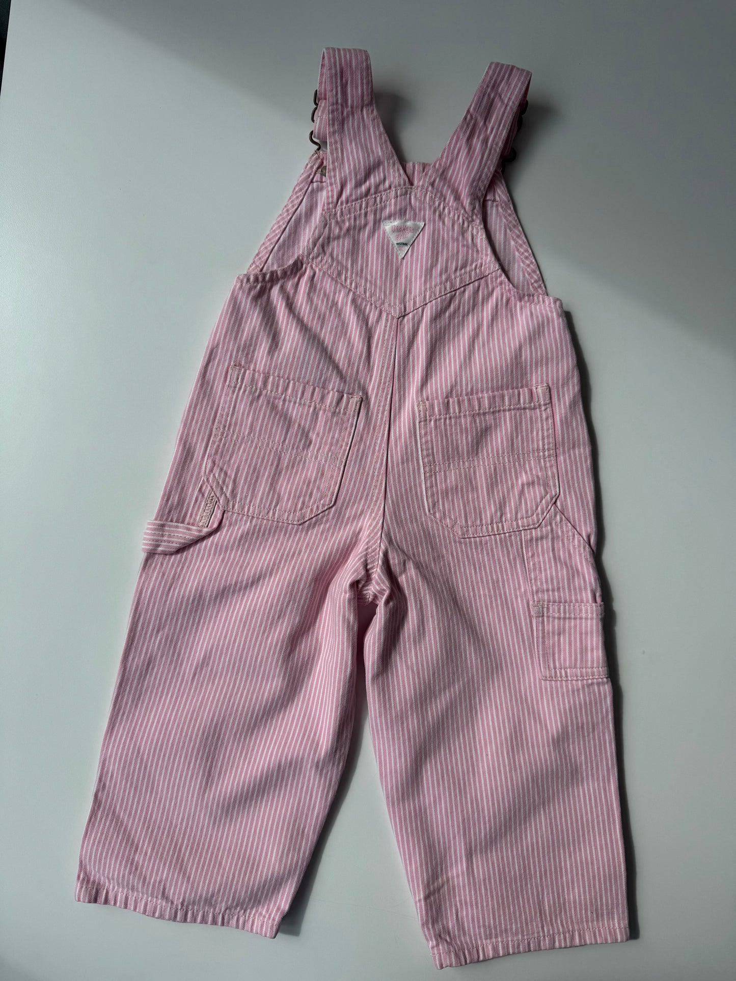 Preloved Oshkosh Classic Pink Striped Overall