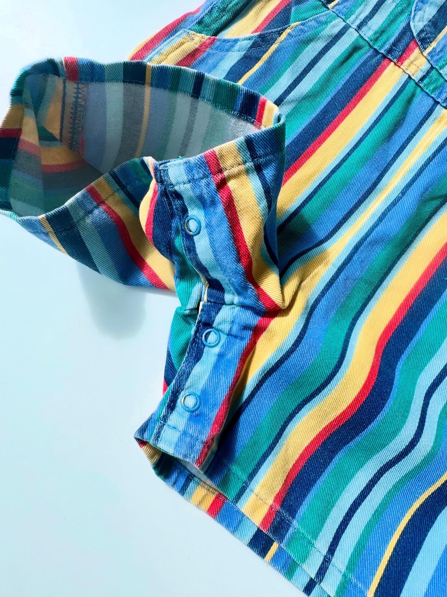 Amazing 80s Vintage Made in U.S.A. Oshkosh Colorful Striped Overall