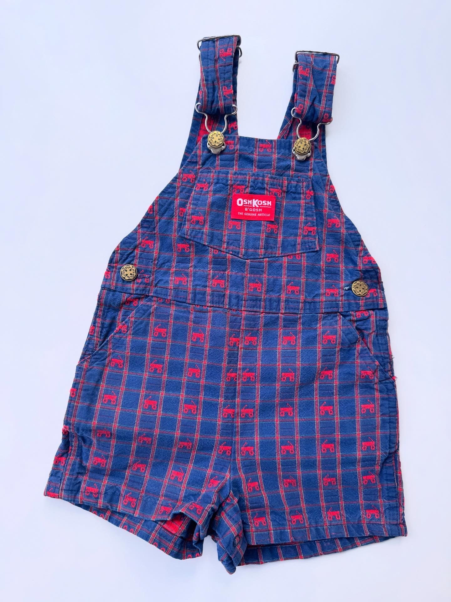 80s Vintage Oshkosh Made in U.S.A. Short Overall