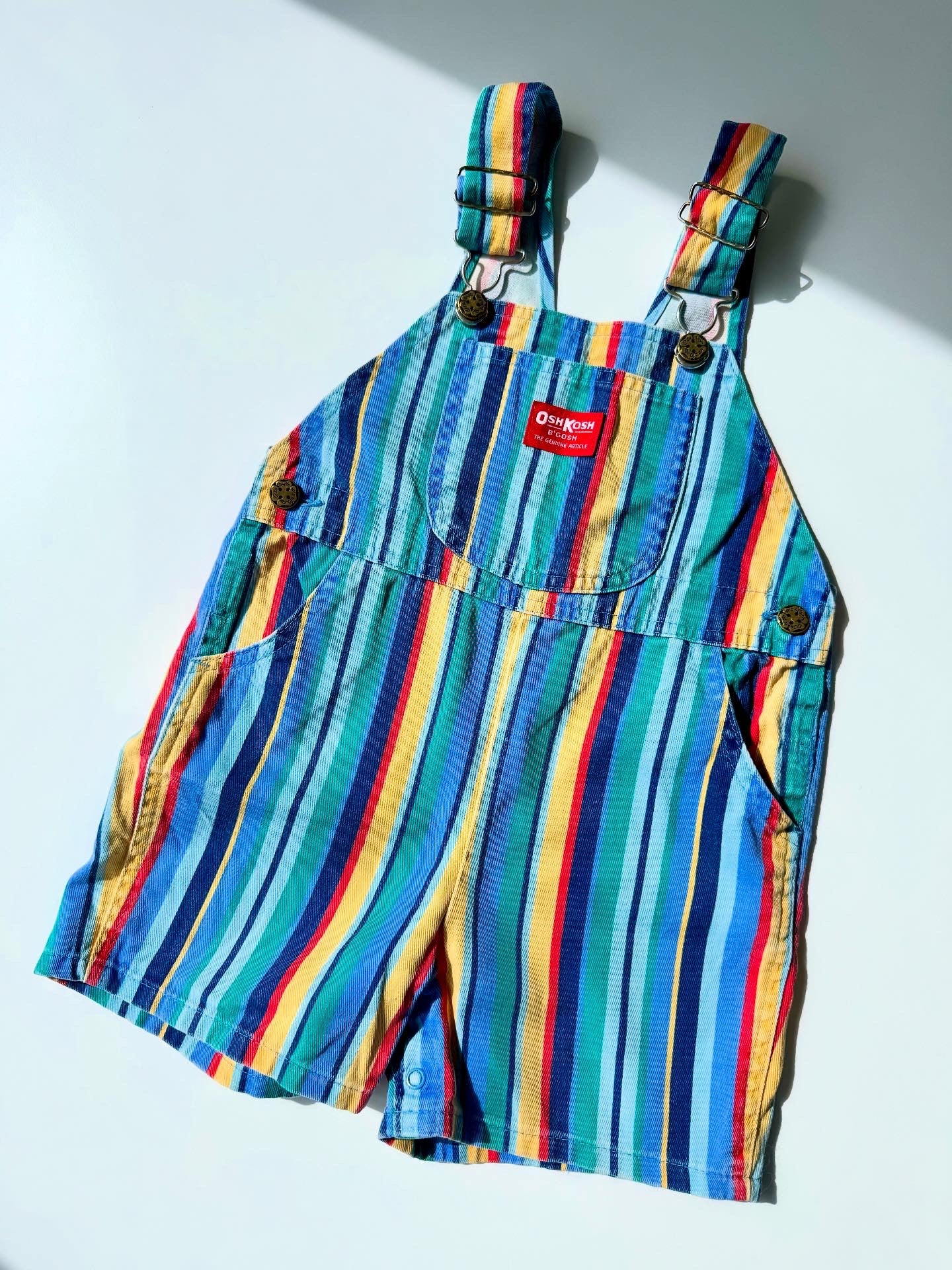 Amazing 80s Vintage Made in U.S.A. Oshkosh Colorful Striped Overall