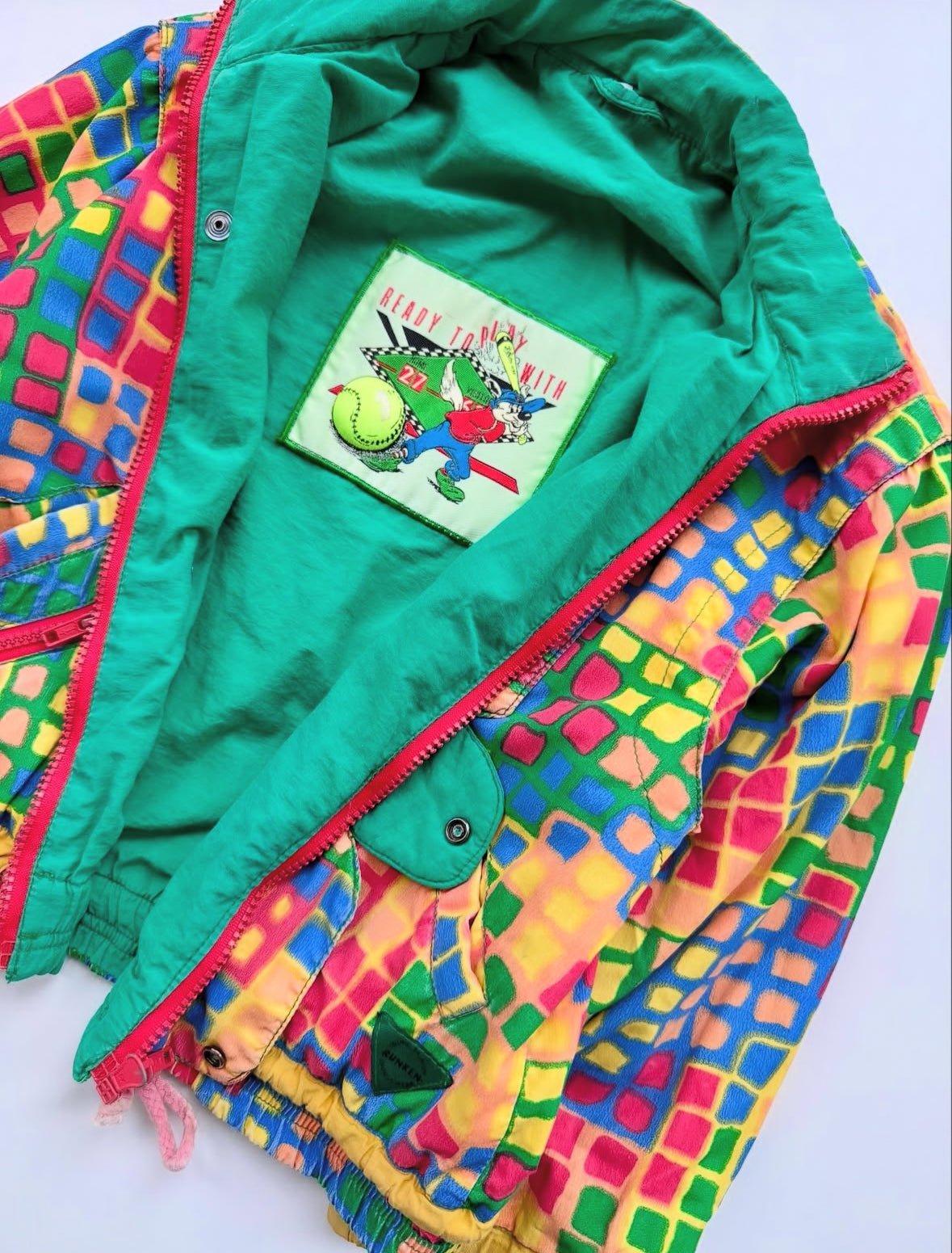80s Vintage Colorful Lightweight Jacket