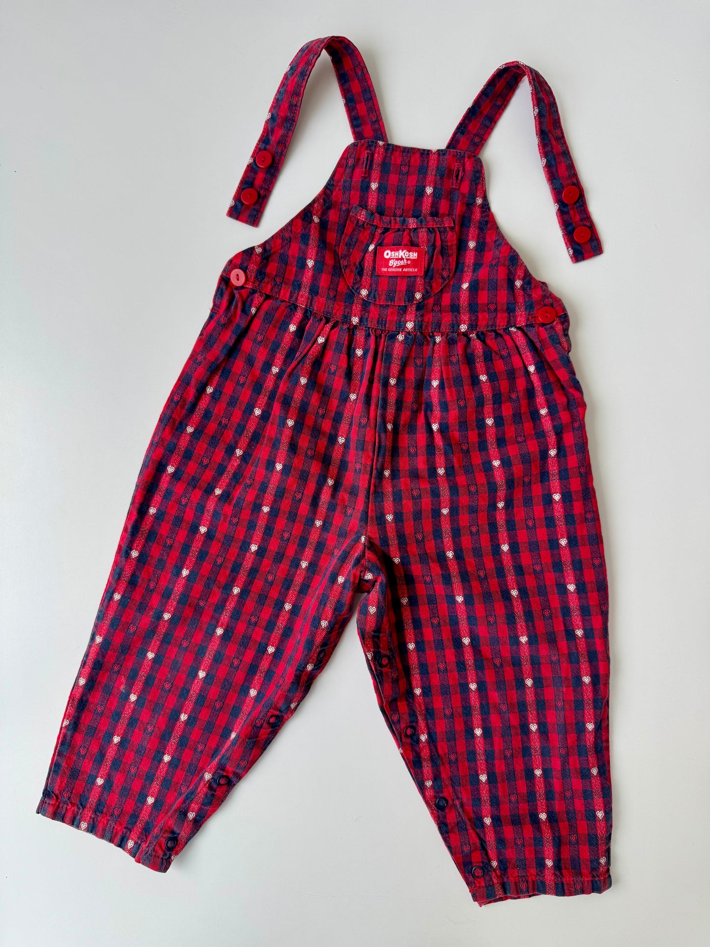 80s Vintage Gorgeous U.S.A. Red & Blue Little Hearts