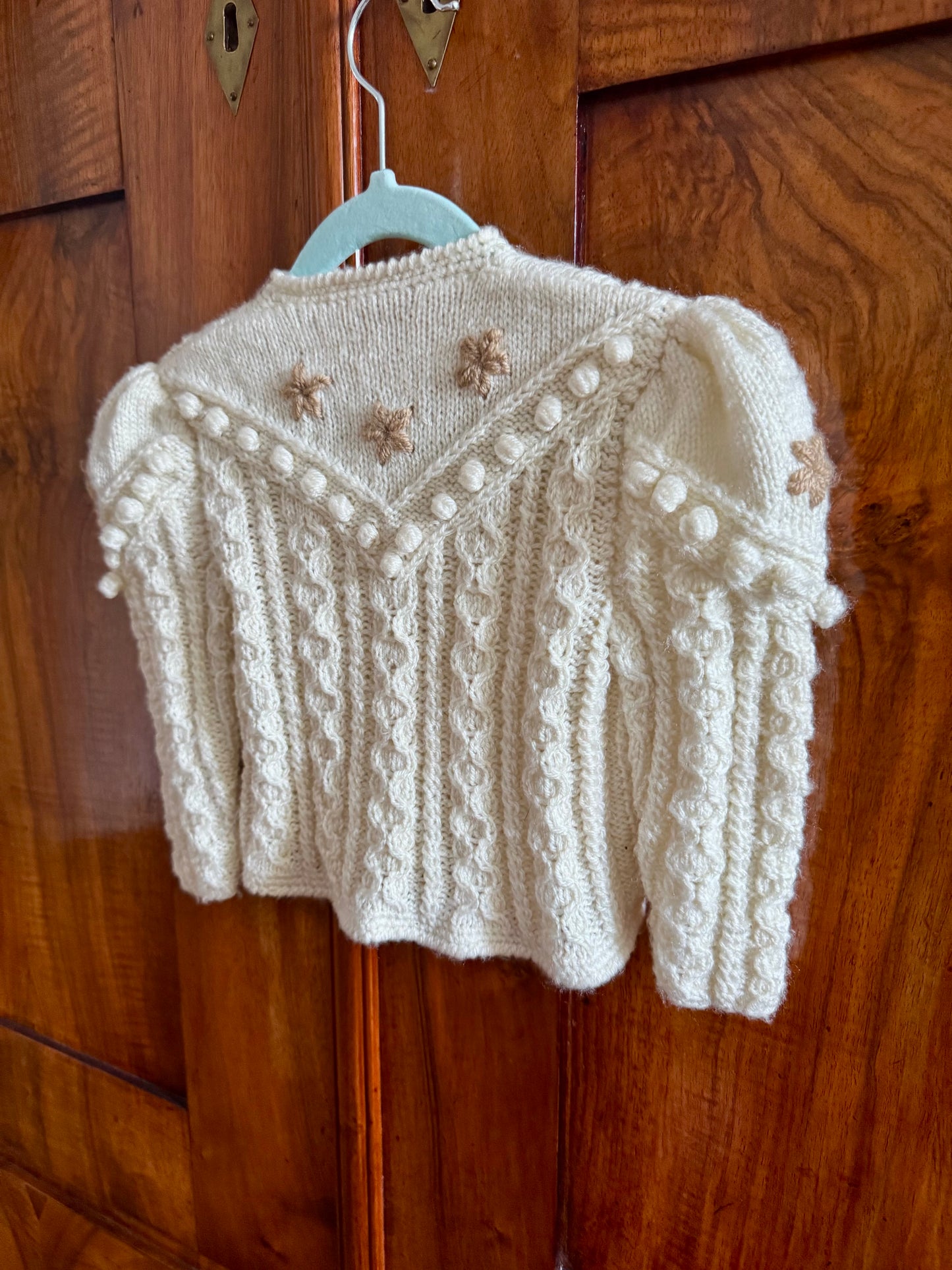 Handmade Austrian Popcorn Knit Cardigan