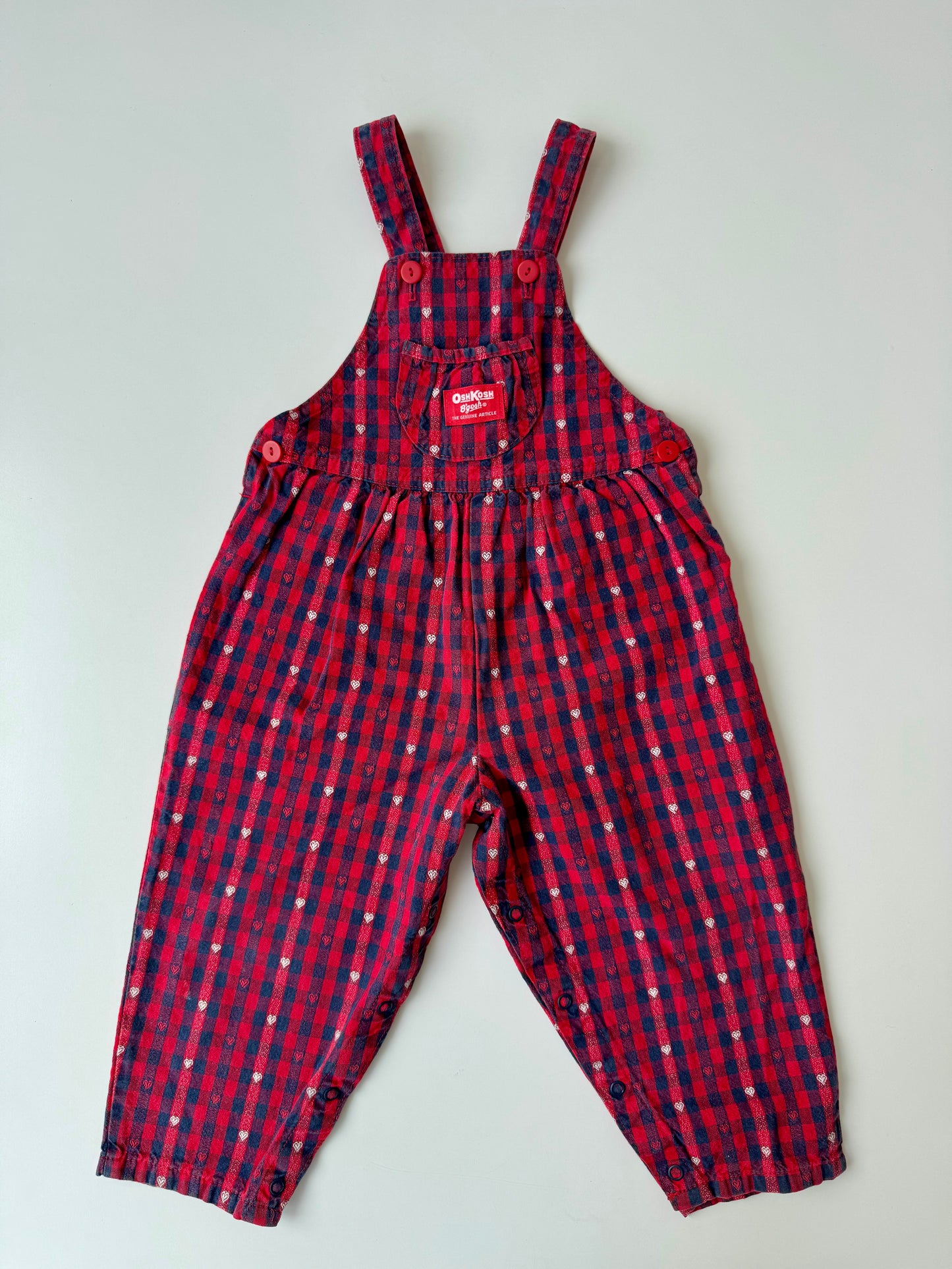 80s Vintage Gorgeous U.S.A. Red & Blue Little Hearts