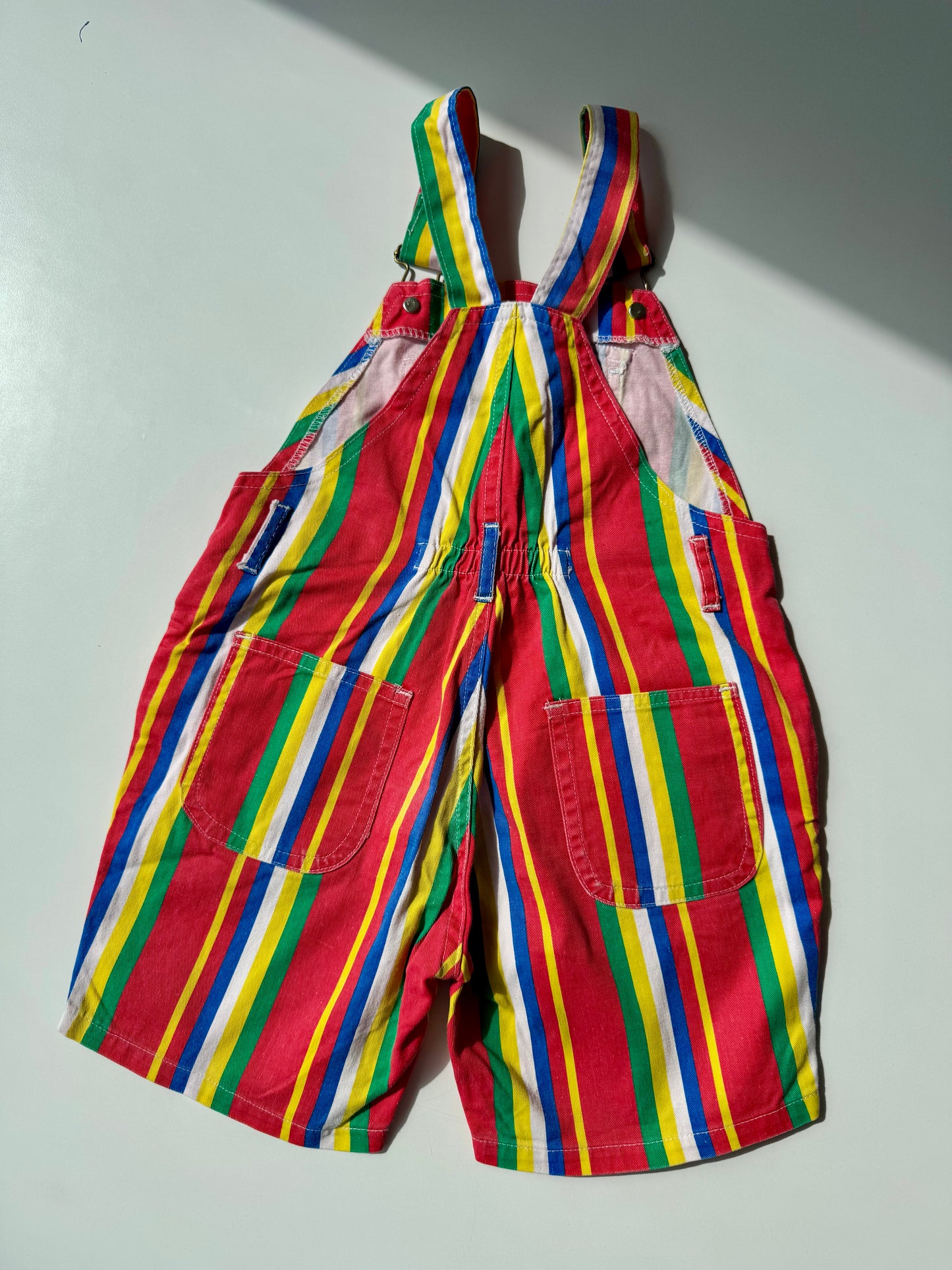 Amazing 80s Vintage Colorful Striped Dungarees
