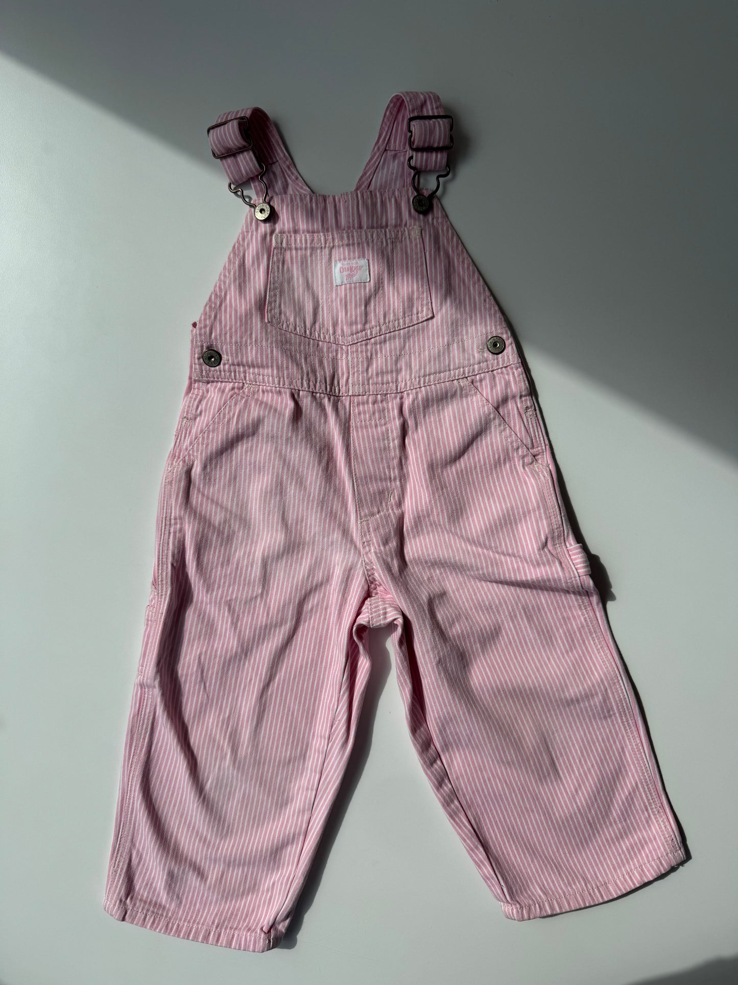 Preloved Oshkosh Classic Pink Striped Overall