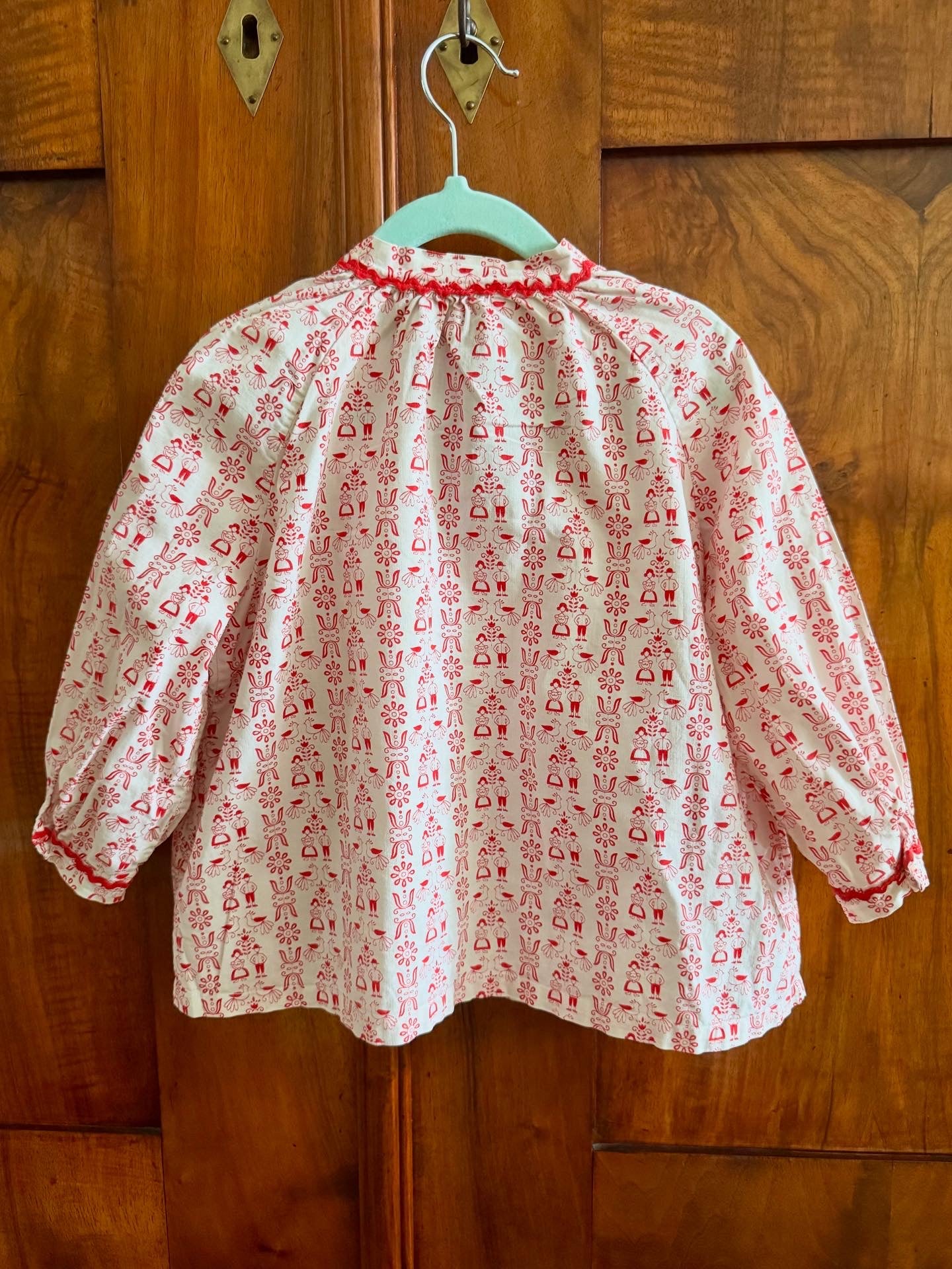 80s Vintage Handmade Cotton Blouse