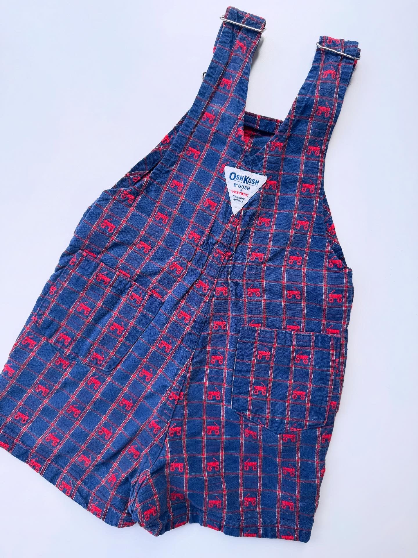 80s Vintage Oshkosh Made in U.S.A. Short Overall