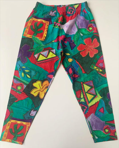 80s Vintage Floral Leggings