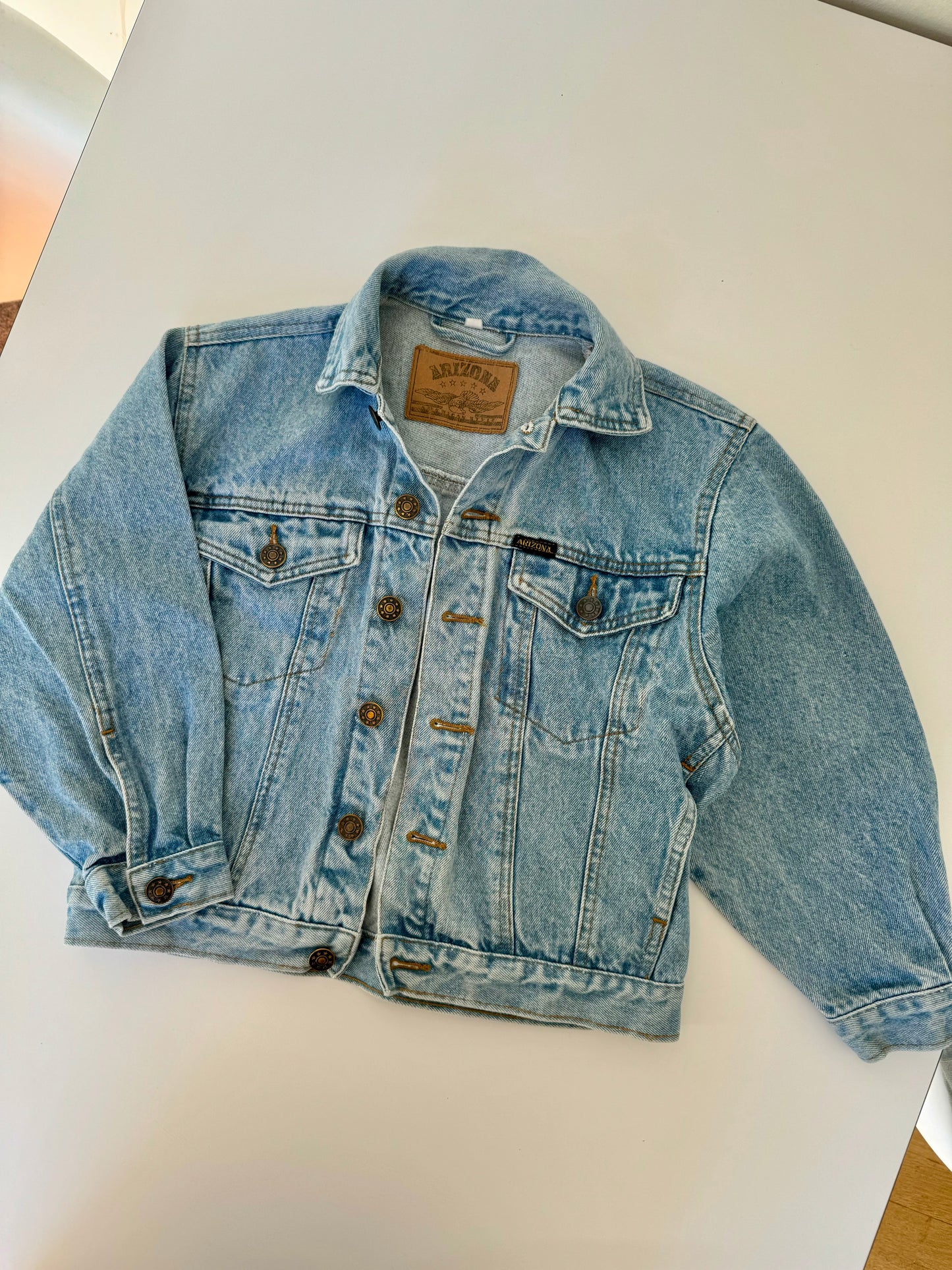 90s Vintage Arizona Denim Jeans Jacket Light Blue