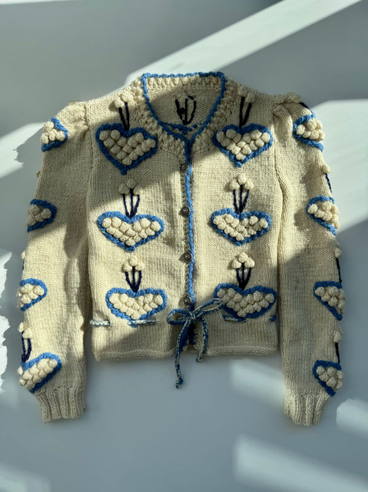 Handmade Austrian Wool Knit Cardigan