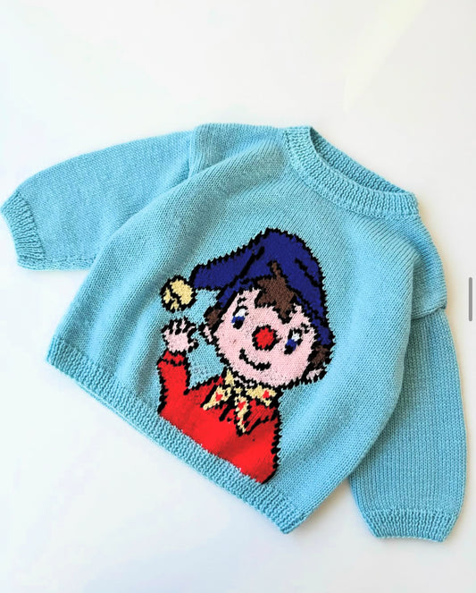 80s Vintage Handmade Noddy Knit Sweater