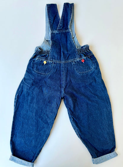 80s Vintage Denim Clown Dungarees Overall