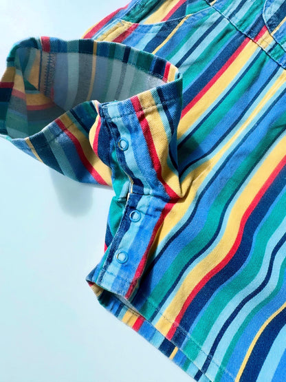 Amazing 80s Vintage Made in U.S.A. Oshkosh Colorful Striped Overall