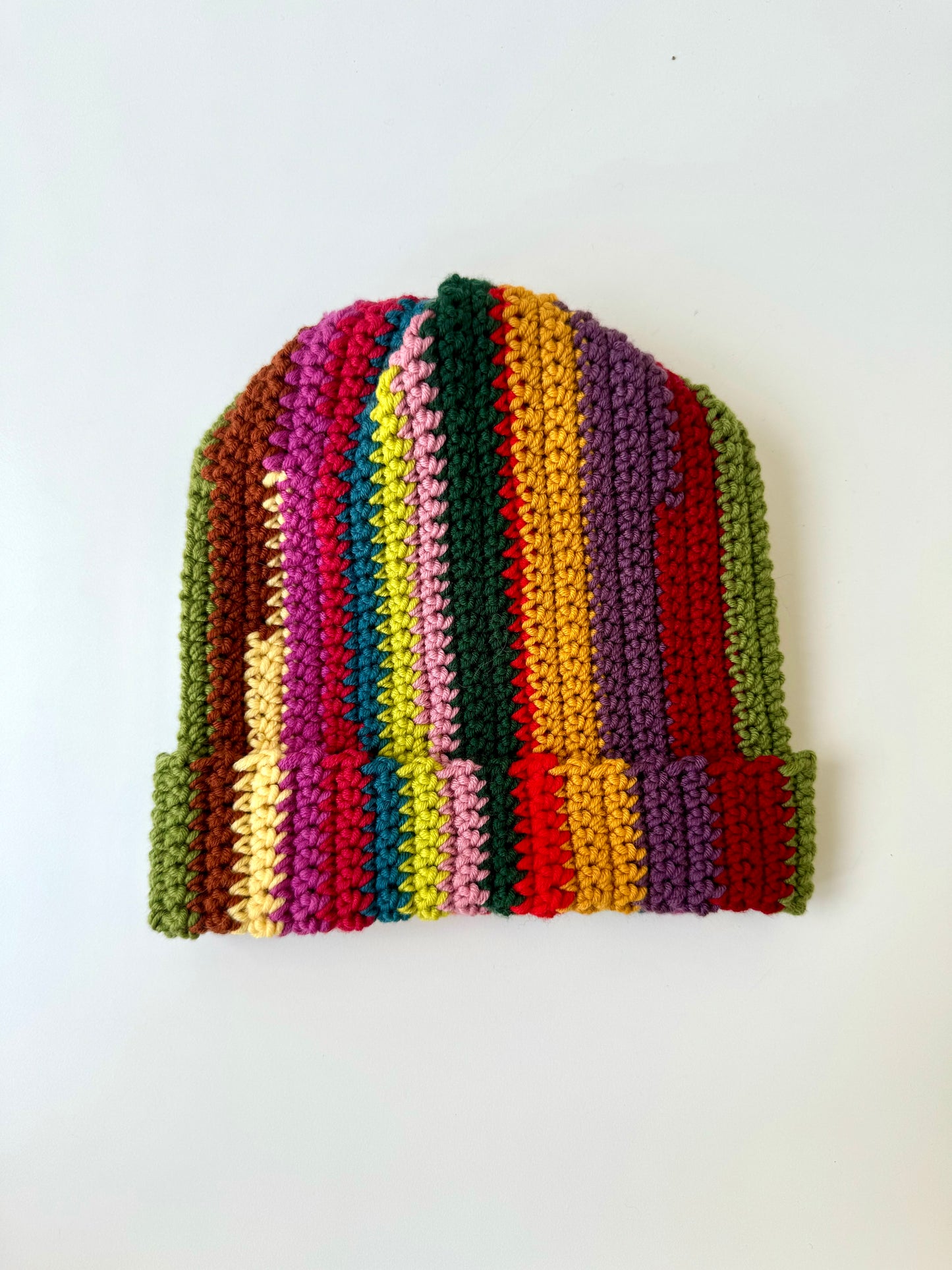 Handmade Colorful Crocheted Merino Baby Beanie 1