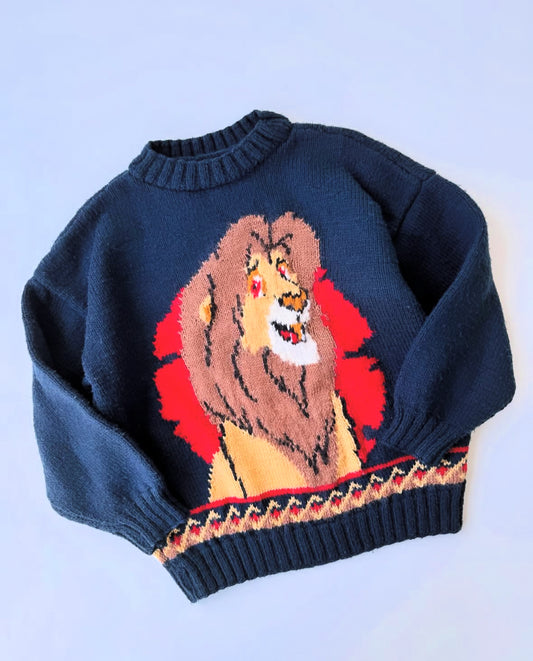 90s Vintage Handmade The Lion King Knit Sweater