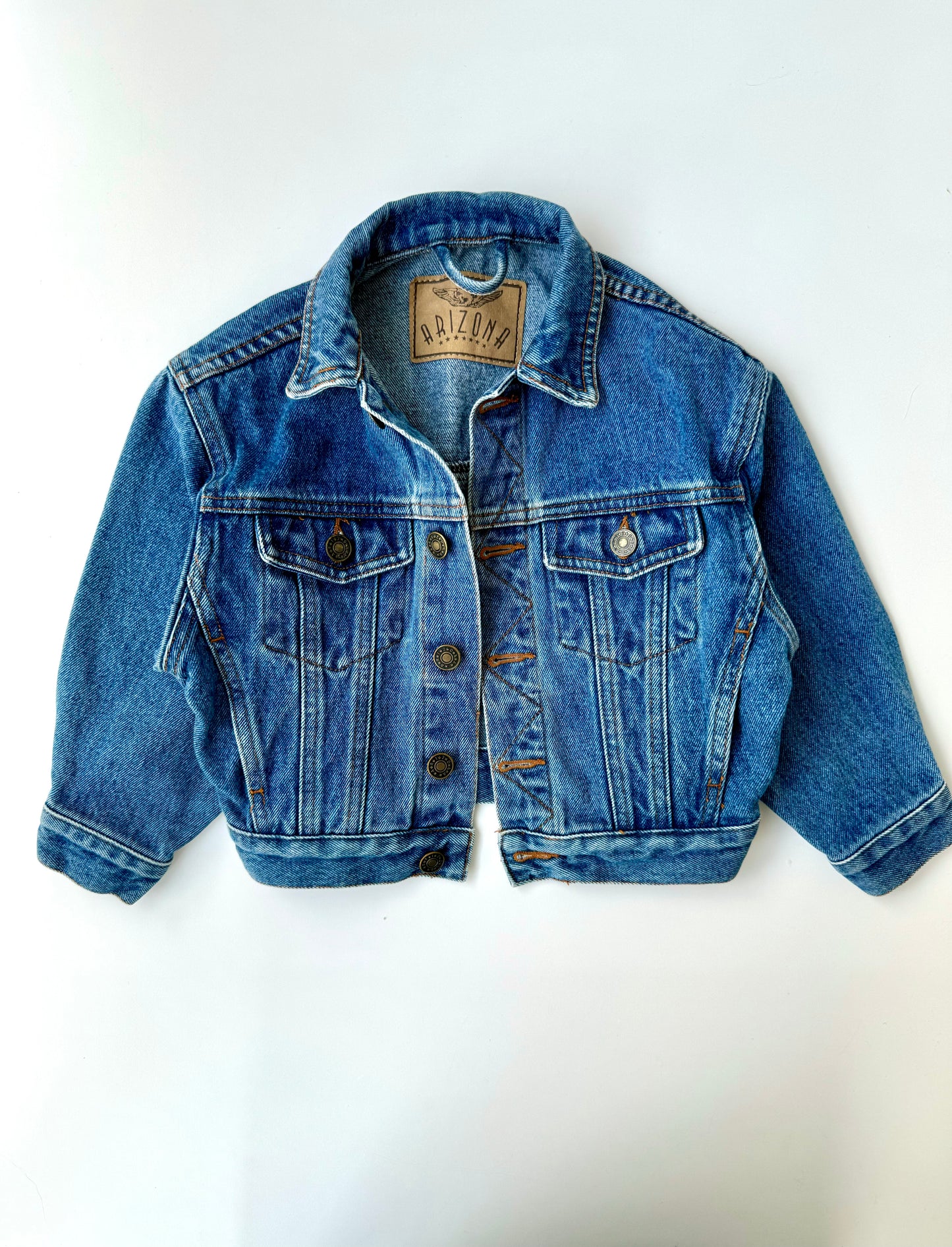 90s Vintage Arizona Denim Jeans Jacket Mid Blue