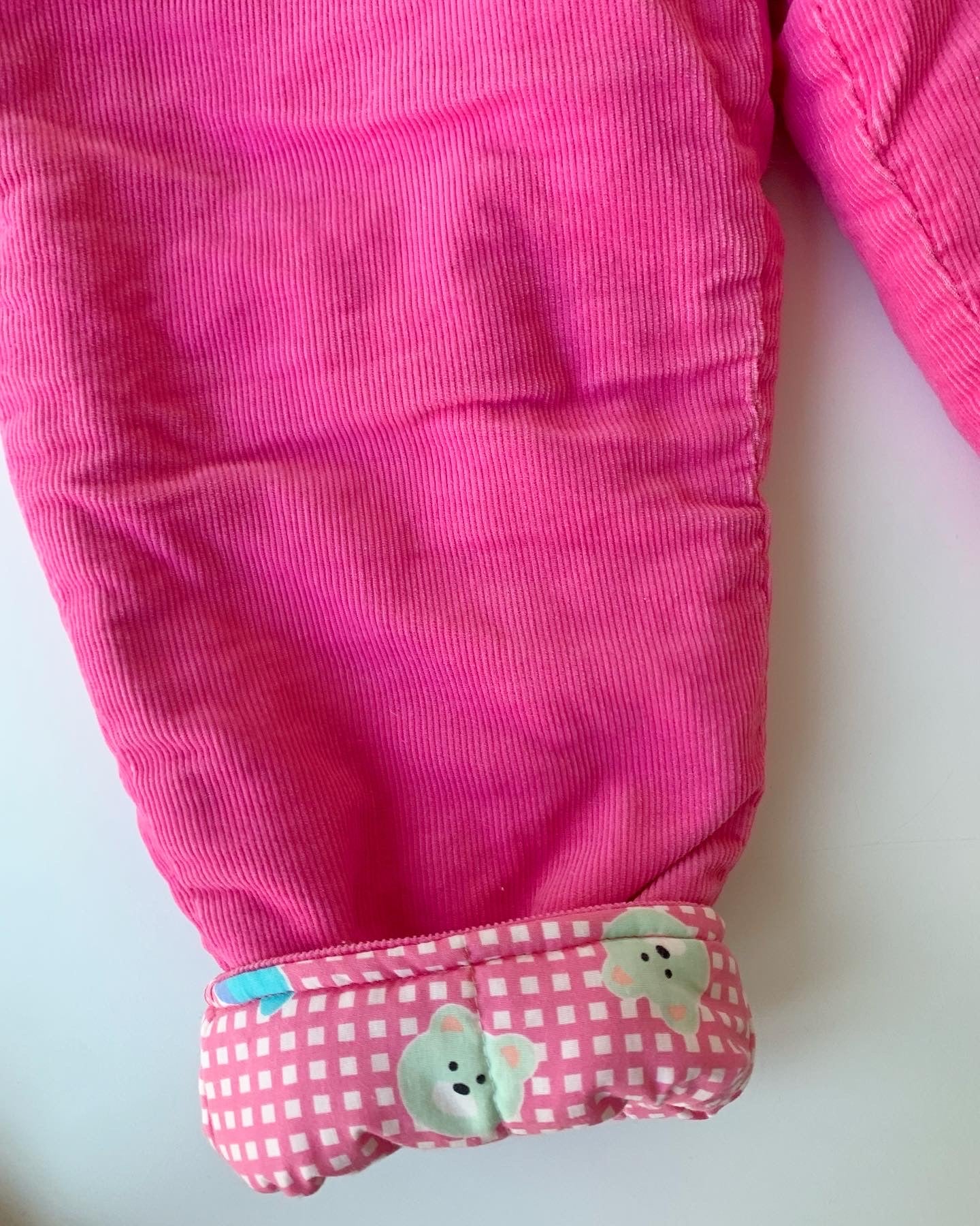 80s Vintage Pink Warm Lined Dungarees