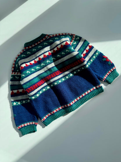 Handmade Christmas Wool Knit Cardigan