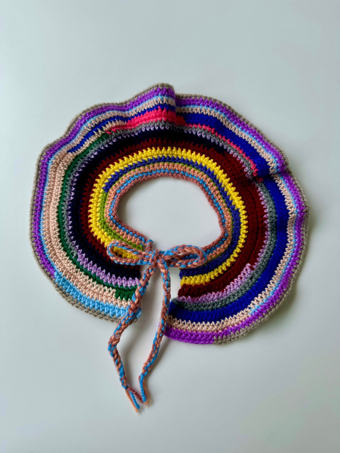 Handmade Colorful Crocheted Knit Baby Collar