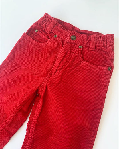 90s Vintage Red Corduroy Pants