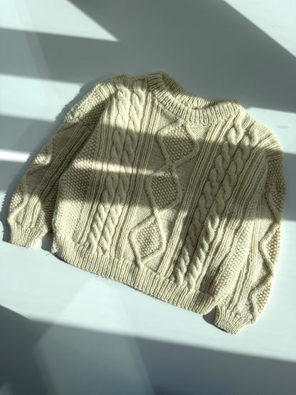 Handmade Wool Cable Knit Sweater