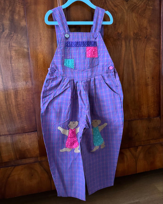 80s Vintage Sigikid Colorful Bears Overall