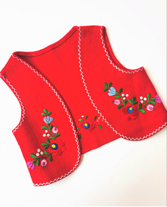 New Handmade Wool Felt Embroidery Vest