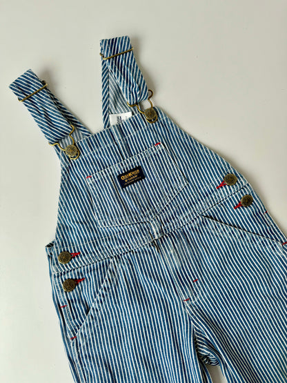 Preloved OshKosh Classic Blue Striped Dungarees Overall