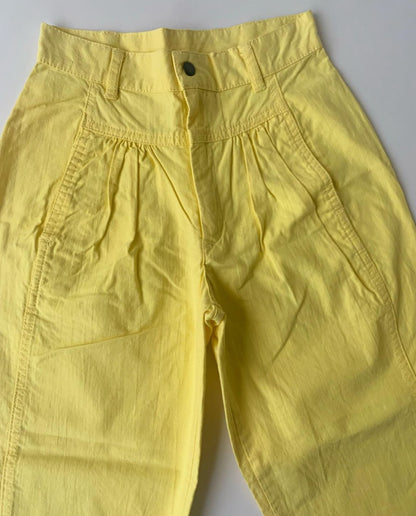 80s Vintage Yellow High Wait Balloon Pants