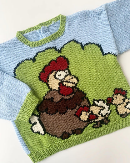 90s Vintage & Handmade Light & Soft Chicken Sweater