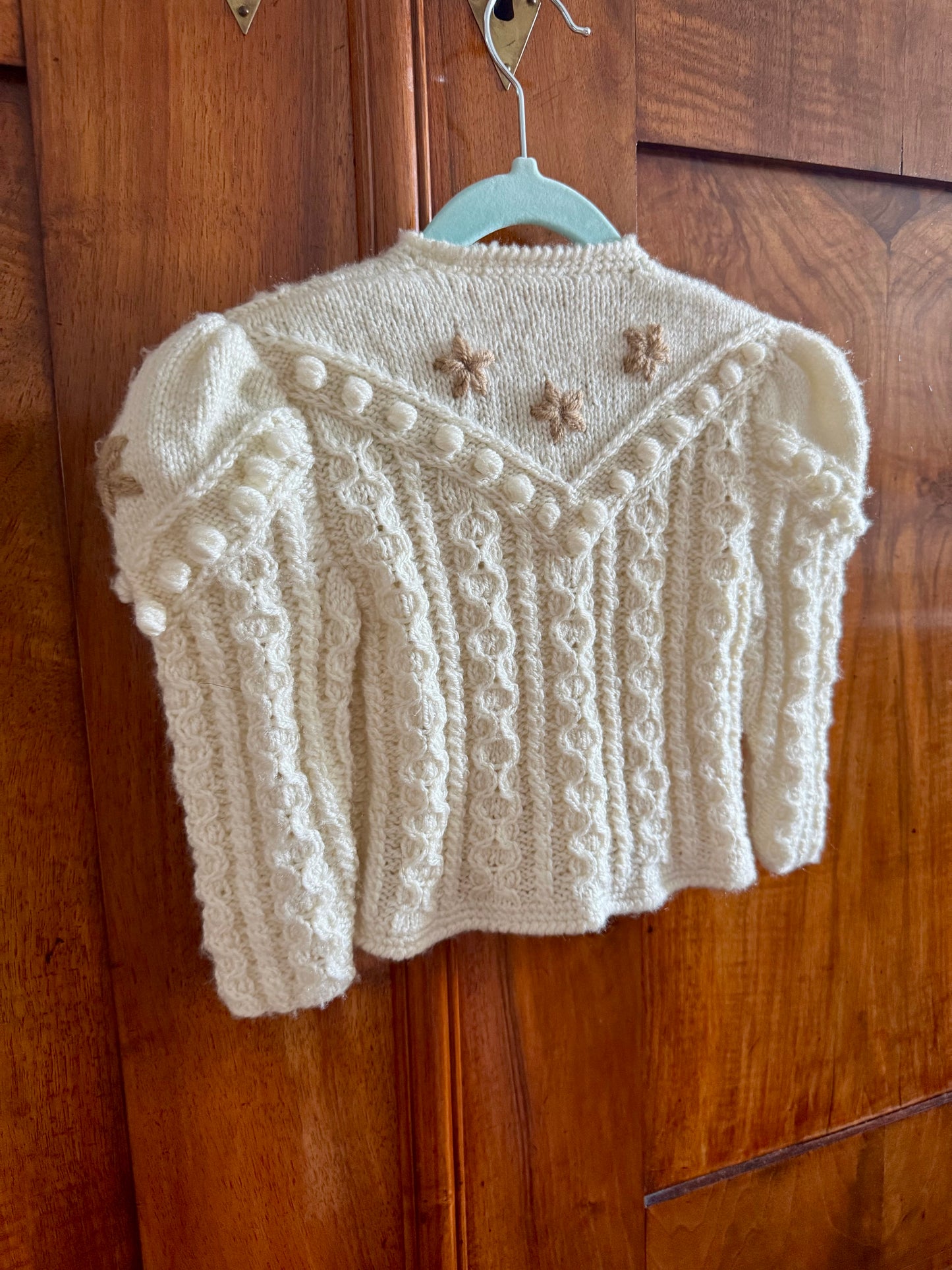Handmade Austrian Popcorn Knit Cardigan