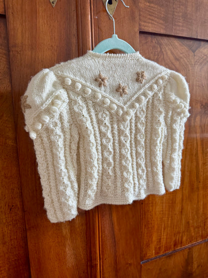 Handmade Austrian Popcorn Knit Cardigan