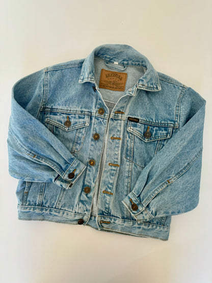 90s Vintage Arizona Denim Jeans Jacket Light Blue