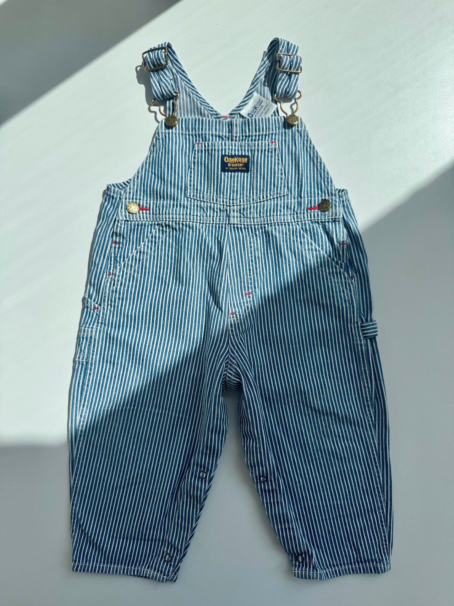 Preloved Oshkosh Classic Navy Striped Balloon Overall