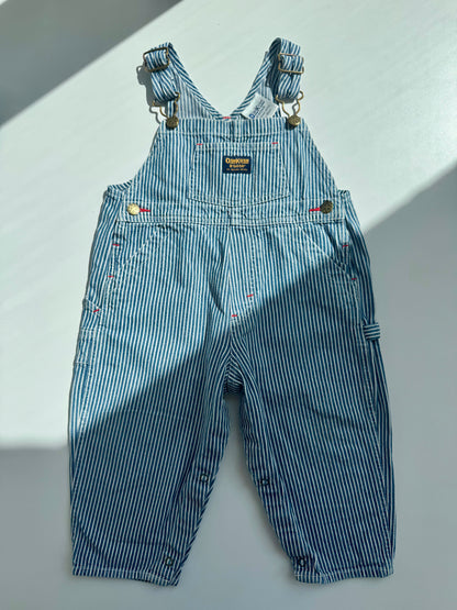 Preloved Oshkosh Classic Navy Striped Balloon Overall