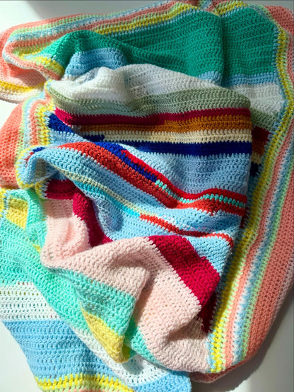 New Softest Handmade Colorful Baby and Kids Knit Blanket