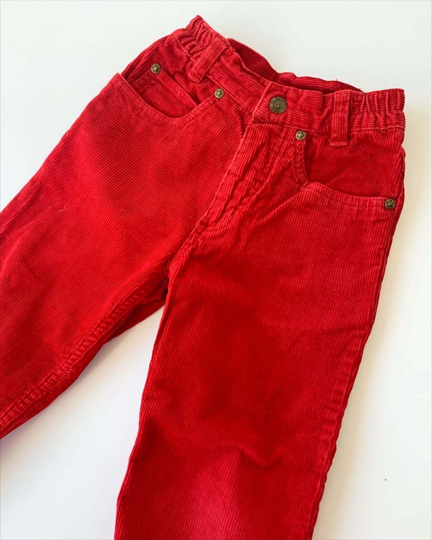 90s Vintage Red Corduroy Pants