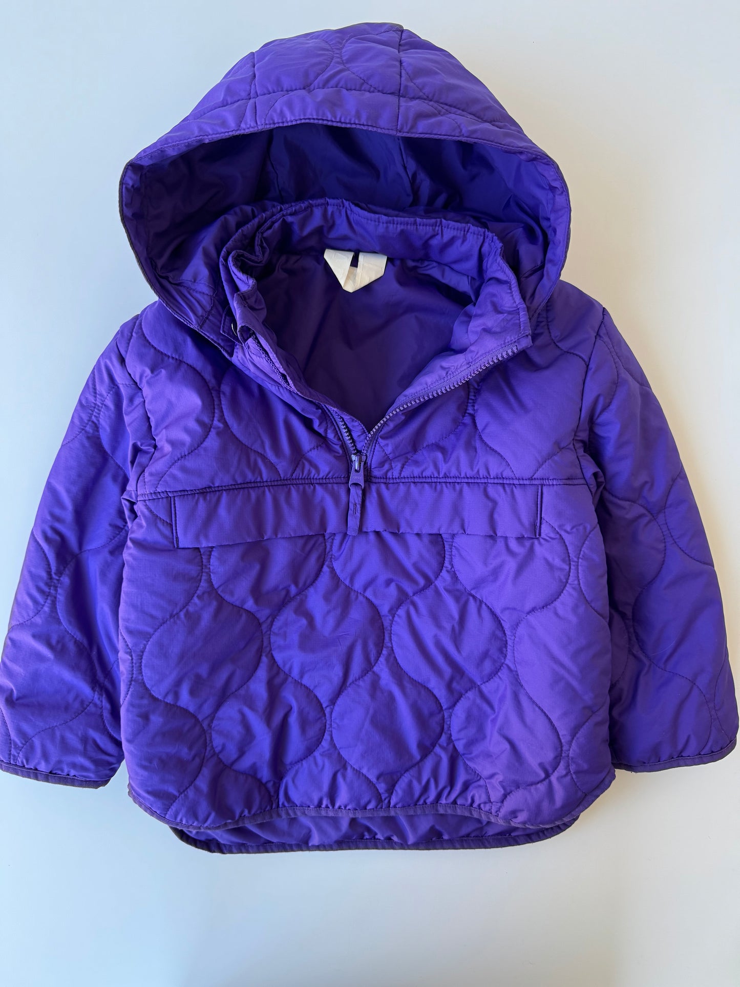 Preloved Arket Puffer Hoodie Jacket Purple