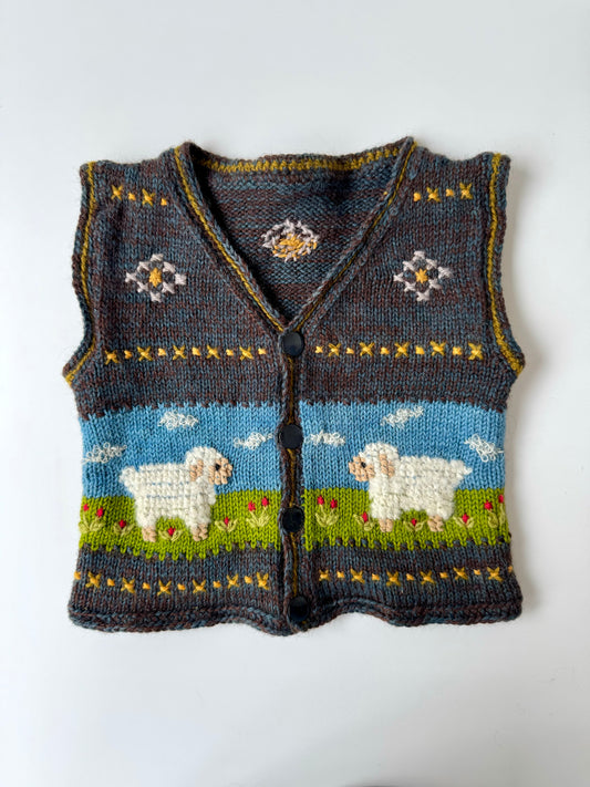 Handmade Lamb Knit Wool Vest