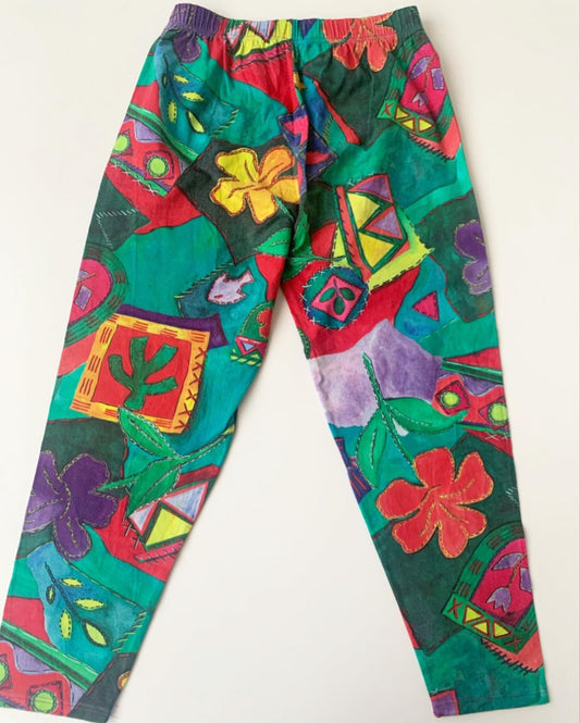 80s Vintage Floral Leggings