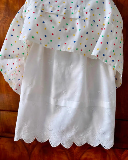 80s Vintage Handmade Most Adorable Heart Dress