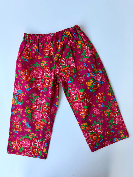 New Handmade Cotton Flower Pants