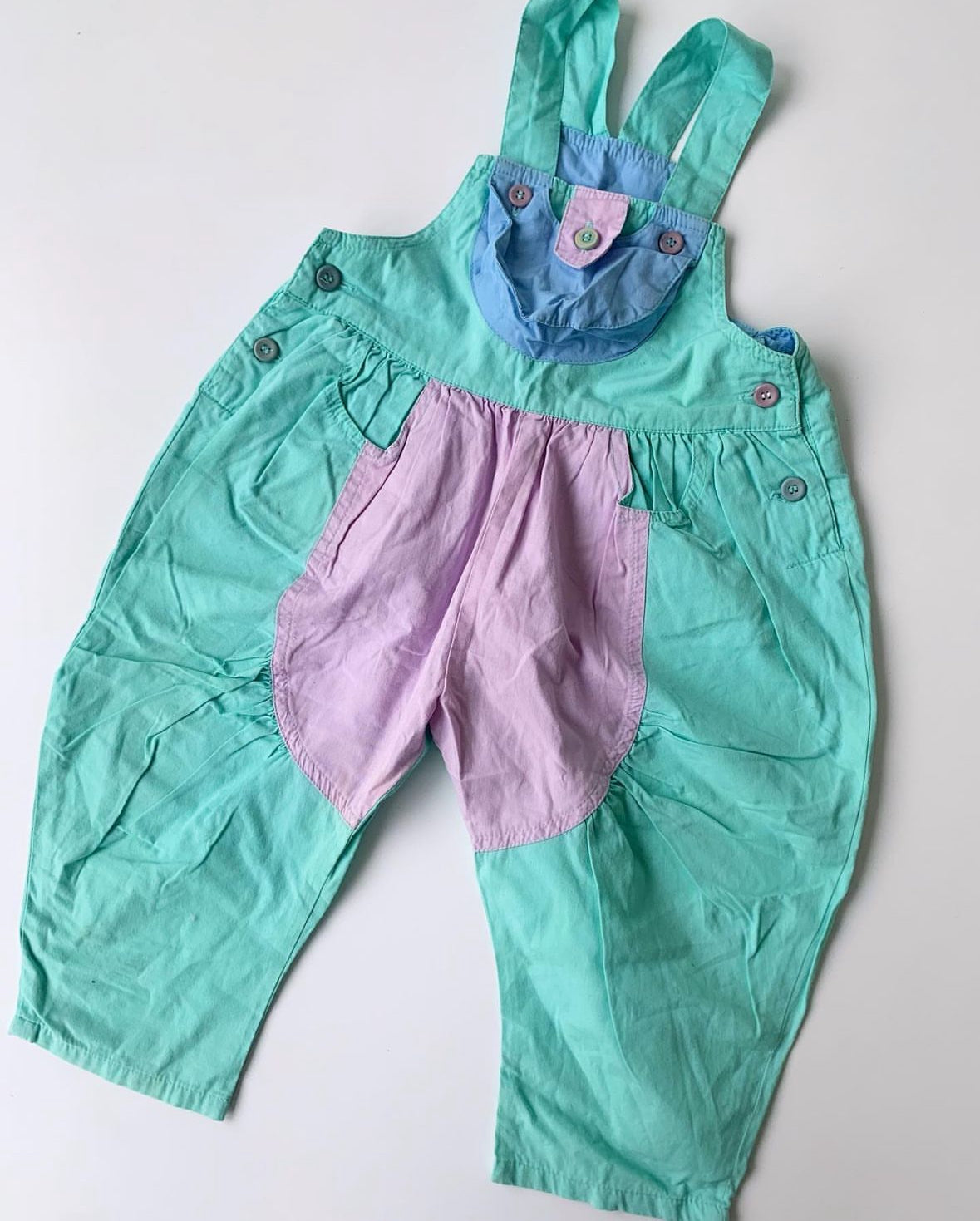 80s Vintage Pastell Dungarees