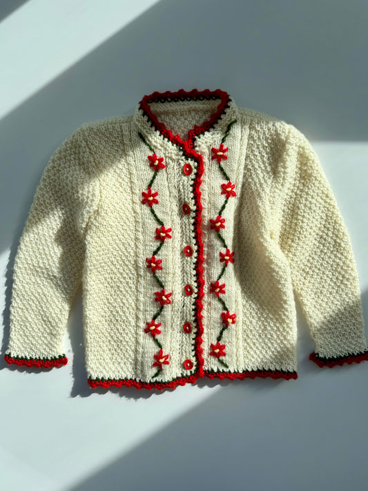 Handmade Austrian Wool Knit Cardigan