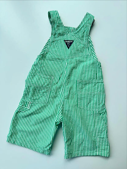 Preloved Oshkosh Green Striped Summer Overall