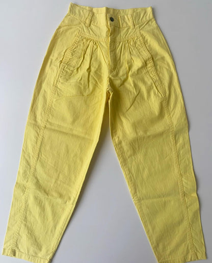 80s Vintage Yellow High Wait Balloon Pants