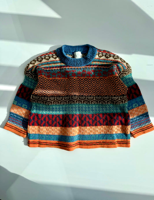 90s Vintage Oilily Jaquard Wool Knit Sweater