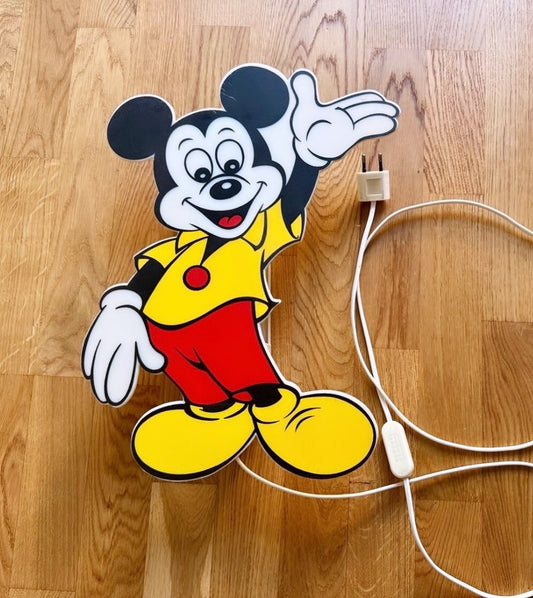 80s Vintage Mickey Mouse Wall Lamp