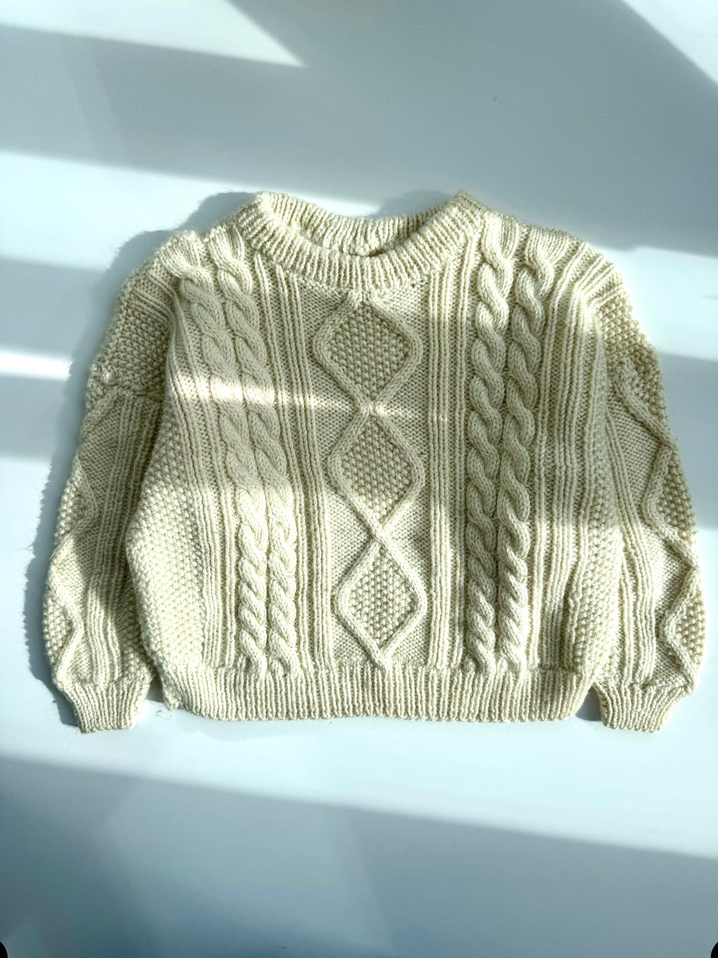 Handmade Wool Cable Knit Sweater